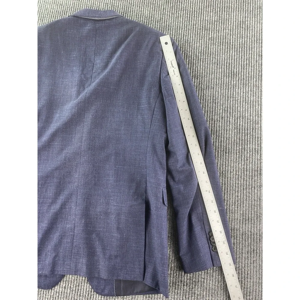 Banana Republic Sport Coat 40 R Bue Wool Silk Linen Summer Vitali Barberis Italy